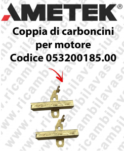 Coupled carbon brush motor for Ametek Vacuum Motor 064200001.00 Cod: 053200185.00