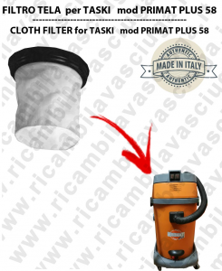  Canvas filter for vacuum cleaner TASKI model PRIMAT PLUS 58