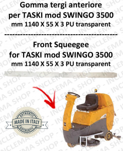 Front Squeegee rubber for scrubber dryer TASKI model SWINGO 3500