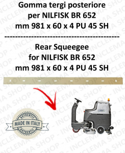 BR 652 squeegee rubber back for scrubber dryer  NILFISK