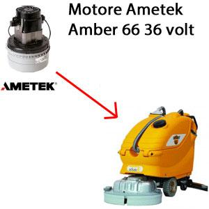 AMBER 66 36 volt Motore Aspirazione LAMB AMETEK per Lavapavimenti ADIATEK - 36 V 654 W