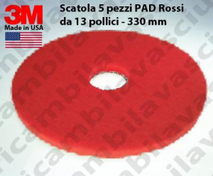 PAD 3M 5 piezas color rojo da 13 pulgada - 330 mm Made in US