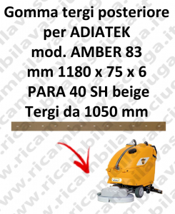 AMBER 83 goma de secado trasero para escobilla de goma ADIATEK (medir desde 1050 mm)