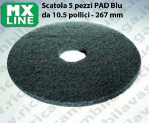 PAD MAXICLEAN 5 piezas color azul oscuro da 10.5 pulgada - 267 mm | MX LINE