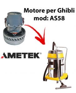 AS58  Motore de aspiración AMETEK para aspiradora y aspiradora húmeda GHIBLI