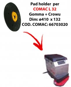 Discos de arrastre ( pad holder) para fregadora COMAC L 32. 