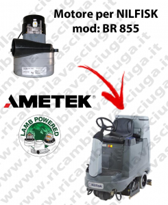 BR 855 Motore de aspiración LAMB AMETEK para fregadora NILFISK