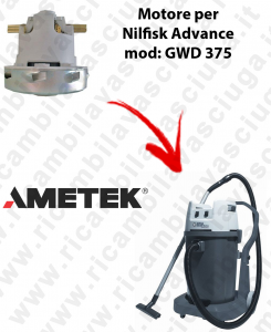 GWD 375  Motore de aspiración AMETEK para aspiradora Nilfisk Advance