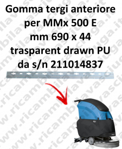 MMx 500 y goma de secado delantera para FIMAP repuestos fregadoras squeegee