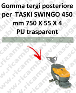 SWINGO 450  goma de secado trasero para TASKI repuestos fregadoras squeegee