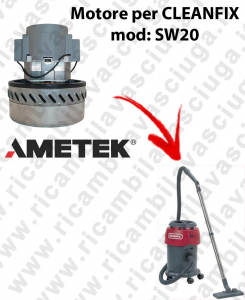 SW20 Motore de aspiración AMETEK para aspiradora y aspiradora húmeda CLEANFIX