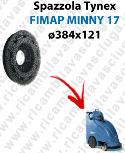 Cepillo TYNEX  para fregadora FIMAP MINNY 17. modelo: tynex  ø 384 X 121
