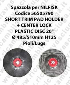SHORT TRIM PAD HOLDER + CENTERLOCK para fregadora NILFISK codice 56505790