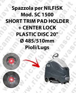 SHORT TRIM PAD HOLDER + CENTERLOCK para fregadora NILFISK mod. SC 1500