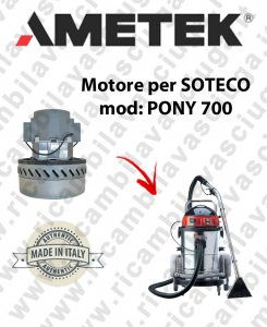 PONY 700 Motore de aspiración AMETEK para aspiradora SOTECO