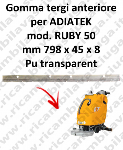 RUBY 50 goma de secado fregadora delantera para ADIATEK