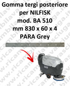 BA 510 goma de secado trasero para fregadora Nilfisk