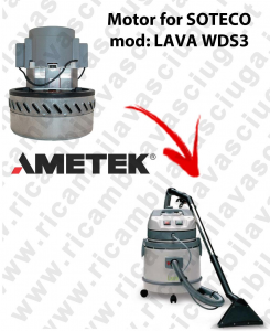 LAVA type WDS3 motor de aspiración AMETEK para aspiradora SOTECO