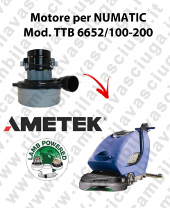 TTB 6652/100-200 motor de aspiración AMETEK fregadora NUMATIC