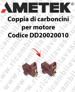 COPPIA di Carboncini motor de aspiración para motore Ametek Cod: DD20020010