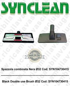 Spazzola combinata nera ø32 para aspiradora - SYNCLEAN COD: SYN104730415