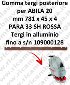 ABILA 20 bis zur Seriennummer 109000128 Hinten sauglippen für scheuersaugmaschinen COMAC