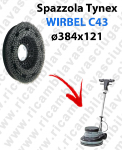 C43 Bürsten in TYNEX ø384 X 121 für scheuersaugmaschinen WIRBEL