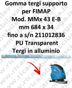 MMx 43 et jusqu'au numéro de série 211012836 BAVETTE soutien pour FIMAP rechange Autolaveuse suceur
