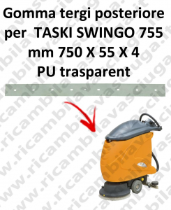 SWINGO 755  BAVETTE ARRIERE pour TASKI rechange Autolaveuse suceur