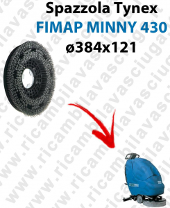 BROSSE TYNEX  pour Autolaveuse FIMAP MINNY 430. Reference: tynex  diamétre 384 X 121