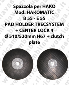 PAD HOLDER TRECSYSTEM  pour Autolaveuse HAKO Reference HAKOMATIC B 55 - et 55