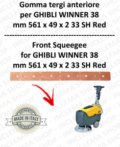 WINNER 38 Front Squeegee rubber for scrubber dryer  GHIBLI