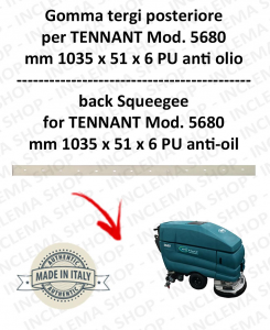 5680 Bavette ARRIERE PU Anti-huile pour Autolaveuse TENNANT - suceur 700 mm