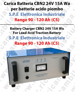 CBN2 24V 15A Wa pour batterie acide plomb Range 90 - 120 Ah (C5) - S.P.E  Elettronica Industriale