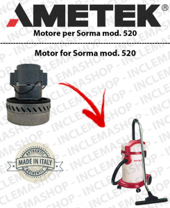 SORMA 520 Moteur Aspiration AMETEK pour aspirateurs 