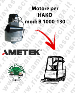 B 1000-130 Lamb Ametek vacuum motor di aspirazione for scrubber dryer HAKO
