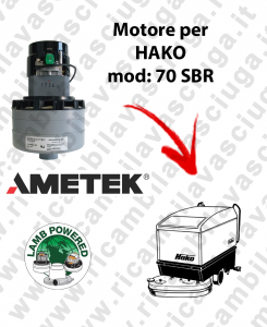 SBR 70 Motore aspirazione Acustek LAMB AMETEK per Lavasciuga HAKO – 36 V 646 W