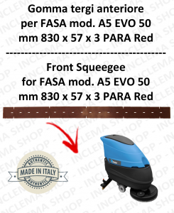 A5 EVO 50 squeegee rubber scrubber dryer front for FASA
