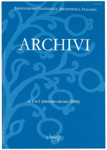 Archivi a.I n.1 (gennaio-giugno 2006)