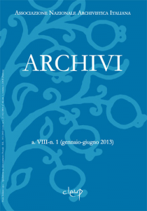 Archivi a.VIII n.1  (gennaio-giugno 2013)