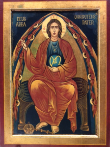 Icona bulgara dipinta Deus Abba Omnipotens Pater 25 x 32 cm