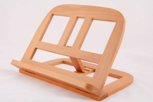 Leggio da tavolo in legno con bordi arrotondati 32 x 25 cm