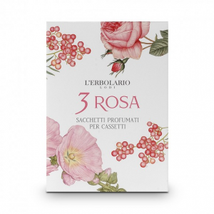 3 Rosa Sacchetto Profumato per Cassetti