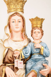 Statua Madonna del Carmine in Resina Colorata cm 60 PASQPA614