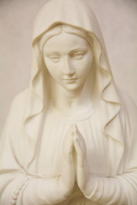 Statua Madonna di Lourdes in polvere di marmo cm 60