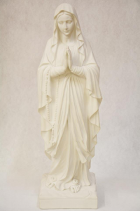Statua Madonna di Lourdes in polvere di marmo cm 60