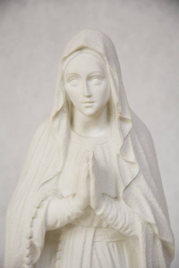 Statua Madonna di Lourdes in polvere di marmo cm 50