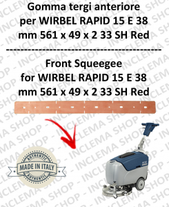 RAPID 15 E 38 Front Squeegee rubber for scrubber dryers  WIRBEL