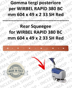 RAPID 380 BC Squeegee rubber back for scrubber dryers  WIRBEL