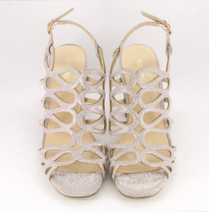 Sandalo cerimonia donna elegante nude glitter e cinghietta regolabile Art.095240R97